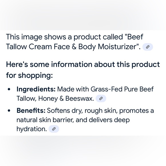 New in Sealed Box Beef Tallow Cream for Face & Body Moisturizing & Hydrates - Picture 10 of 12